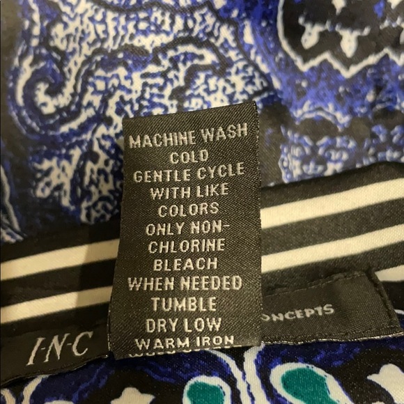 Macy's I-N-C Women's Black & Blue Pencil Skirt 4 - Picture 8 of 10